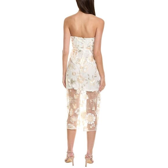 Sam Edelman Womens  3D Flower Midi Dress, White - Picture 2 of 3